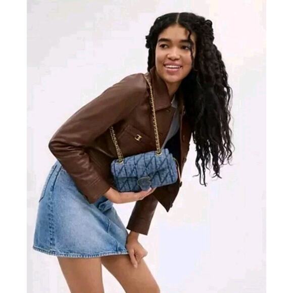 Copied - NWT COACH Tabby 20 Quilted Indigo BLUE Denim Small Shoulder Bag - Picture 5 of 5